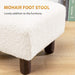 Beige Fur Foot Rest with Storage and Legs