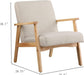 Wooden Frame Linen Armchair for Living Room