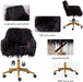 Soft Faux Fur Swivel Chair for Home Office