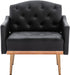 Modern Tufted Accent Chair with Gold Legs