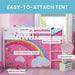 Jojo Siwa Loft Bed Tent and Curtain Set, Twin, Bed Sold Separately