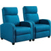 Fabric Pushback Recliner Chair, Blue