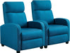 Fabric Pushback Recliner Chair, Blue