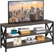 Industrial Taupe TV Stand with Storage Shelves