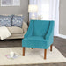 Teal Velvet Swoop Arm Chairs for Living Room