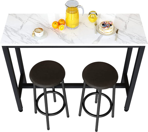 3-Piece Rectangle Pub Dining Set with Stools