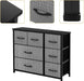 Black and White 7-Drawer Fabric Dresser