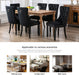 Black Velvet Ring Pull Trimmed Dining Chairs Set of 6