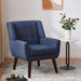 Set of 2 Comfy Accent Chairs, Dark Blue