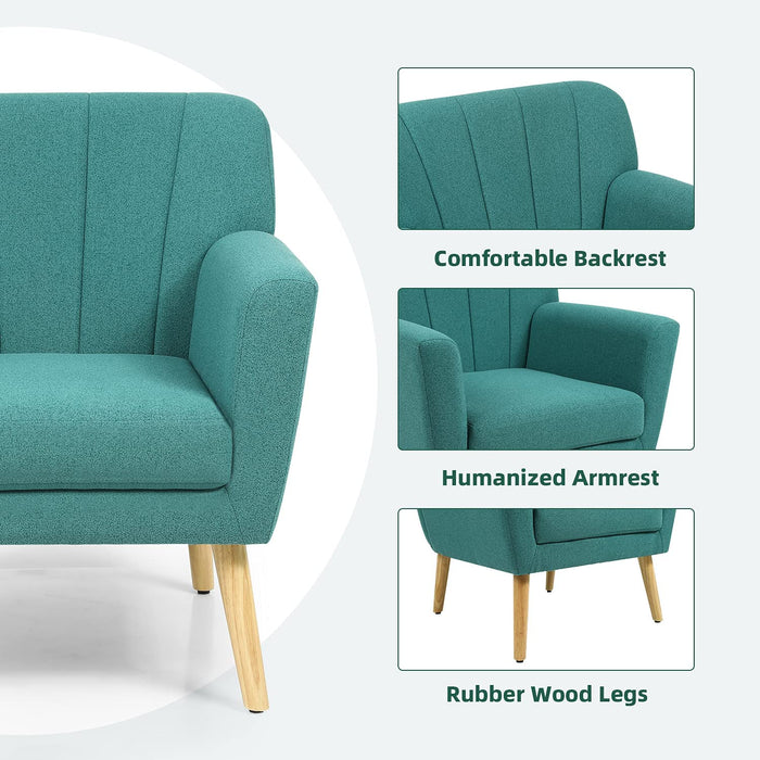 Green Mid Century Modern Accent Chair