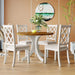 Dining Table Set for 4, Mid-Century Solid Wood 5-Piece round Dining Room Table Set