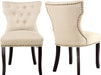Leisure Padded Fabric Dining Chairs (Set of 2, Tan)