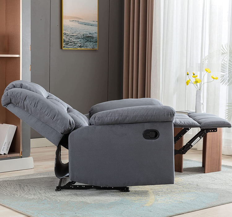 Classic Manual Recliner Chair, Padded Oversized Sofa