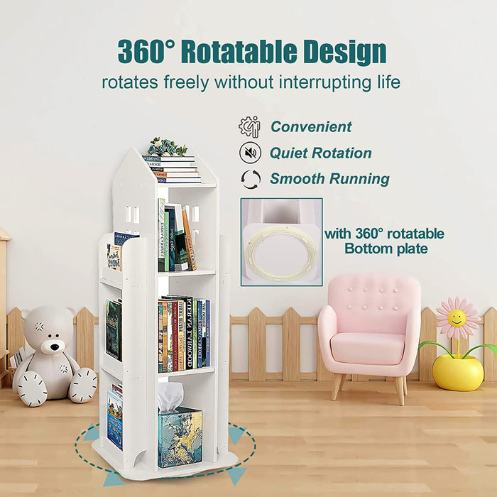 3-Tier Rotating Bookshelf for Kids' Room