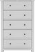 Galano Genoa 5 Drawer Dresser, Tall Storage