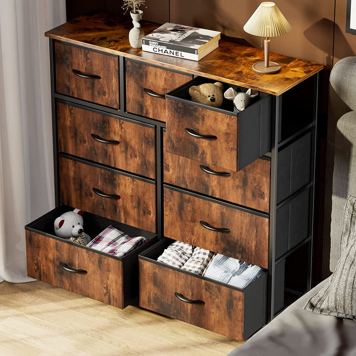 Tall Fabric Storage Tower Dresser with 9 Drawers