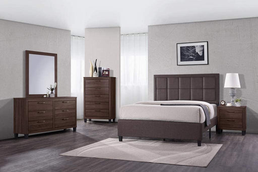 Contemporary Warm Brown 5-Piece Queen Bedroom Set