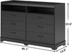 Modern 6-Drawer Dresser with Open Cubby