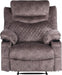 Overstuffed Recliner Chair with Massage and Heat (Red Brown)