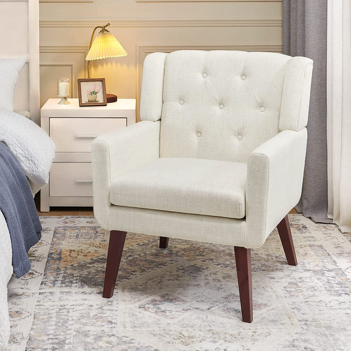 Button-Tufted Accent Chairs for Cozy Living Spaces