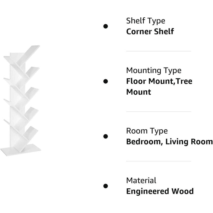 8-Tier Tree Bookshelf for Small Spaces