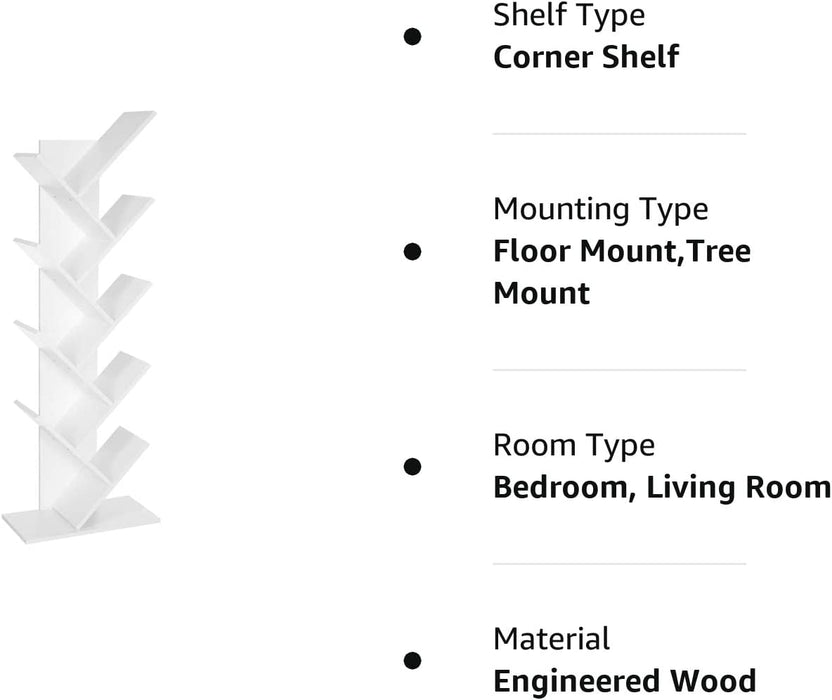 8-Tier Tree Bookshelf for Small Spaces