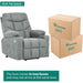 Electric Power Lift Recliner Chair with Massage and Heat (Grey)