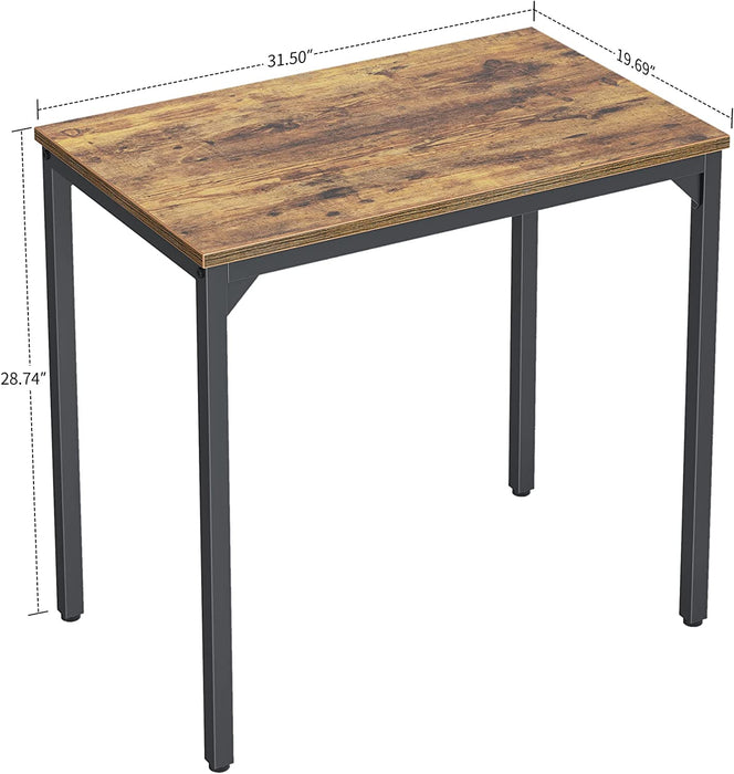 Rustic Brown Computer Desk for Small Spaces