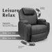 Massage Recliner Chair, Heated, PU Leather, Ergonomic, Black