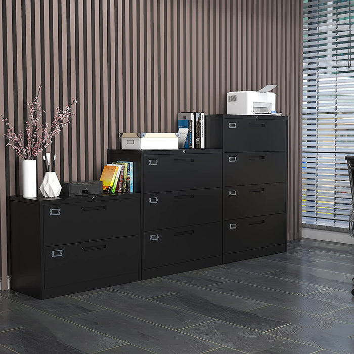 3-Drawer Lockable Metal File Cabinet for Home Office
