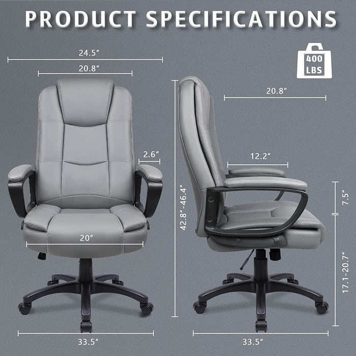 Ergonomic High-Back Office Chair for Long Seating