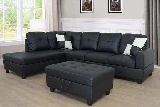 Sectional Sofa with Storage Footrest