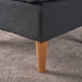 Dark Grey Mid Century Modern Ottoman