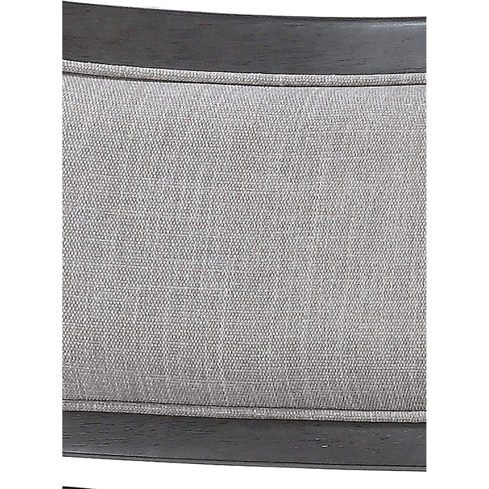 Gray 5-Piece round Dining Set with 1 Table and 4 Chairs