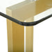 Modern Spacious Rectangular Glass Dining Table, Gold