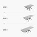 Expandable Rectangle Dining Table, 70.9″-110.2", Stones White