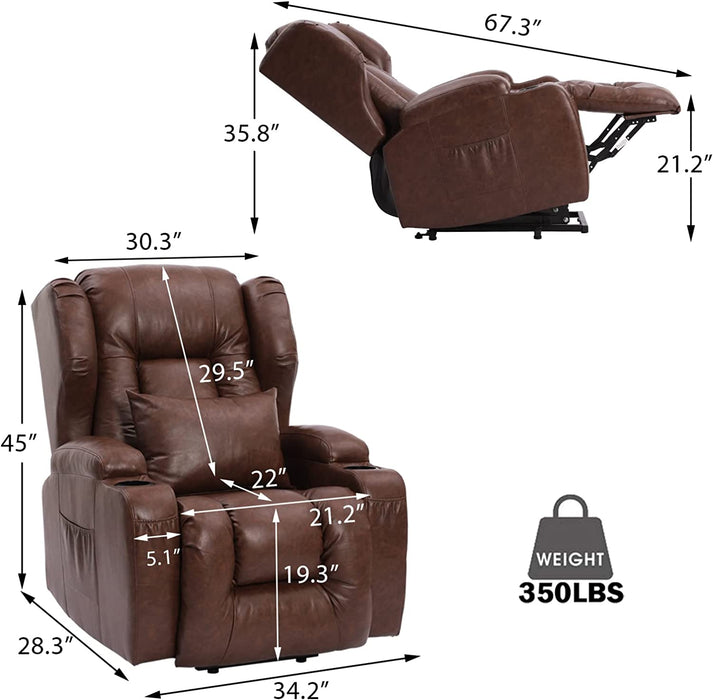 Big Lift Chairs Recliners with Massage and Heating