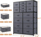 16-Drawer Grey Tall Dresser with Wooden Top - ShipItFurniture