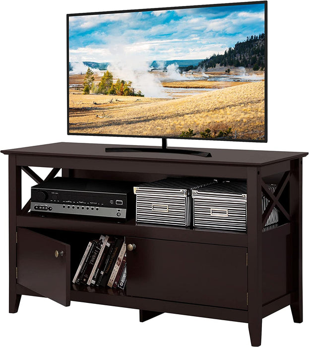 Wooden TV Stand with Storage for 50″ Tvs