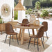 Rustic Brown Metal Dining Chairs