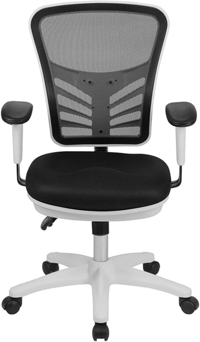 Black Mesh Executive Office Chair with Adjustable Arms