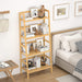 4-Tier Bamboo Ladder Shelf for Home Storage