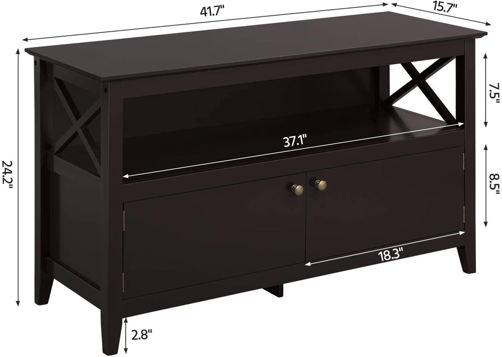 Wooden TV Stand with Storage for 50″ Tvs