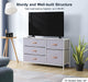 Light Grey 5 Drawer Wide Dresser with TV Stand