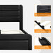 Full Size Leather Upholstered Platform Bed Frame, 3 Storage Drawers