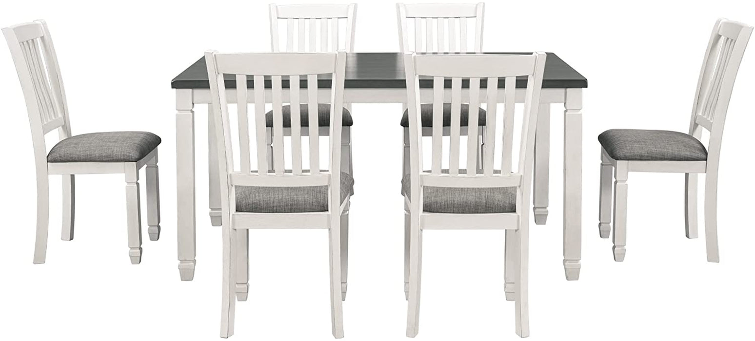 7-Piece Farmhouse Dining Table Set