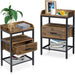 Industrial 3-Tier Nightstand Set