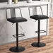 Metal Swivel Barstools Set of 2, PU Leather Seat