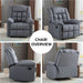 Classic Manual Recliner Chair, Padded Oversized Sofa