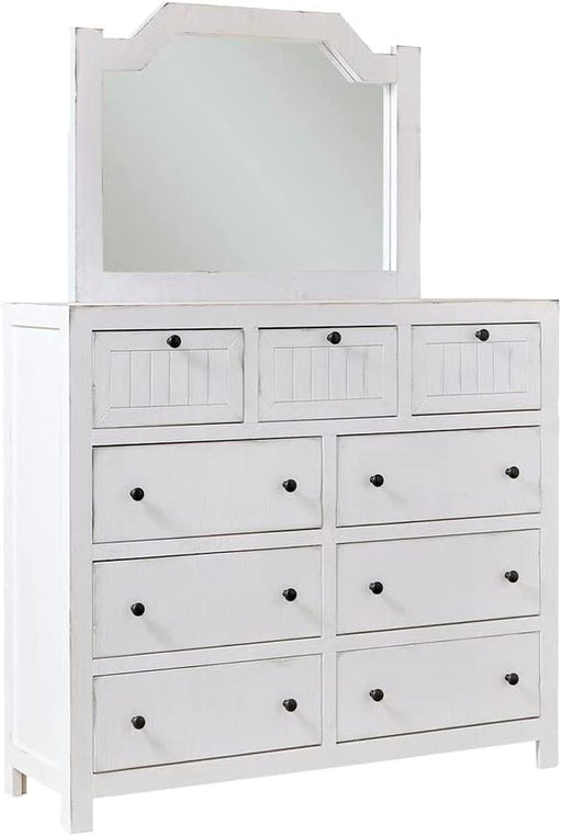 Elmhurst Drawer Dresser with Mirror, Cotton
